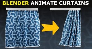 Curtain Animations Are EASY | Blender Tutorial | Open & Close