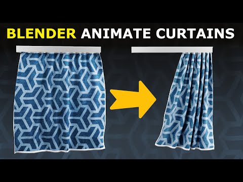 Curtain Animations Are EASY | Blender Tutorial | Open & Close