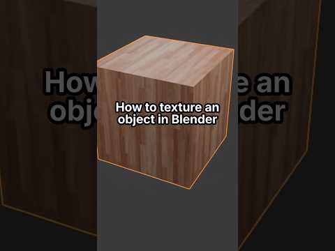 How to texture AND UNWRAP an object in Blender!