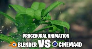 procedural plant animation c4d vs blender