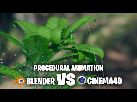 procedural plant animation c4d vs blender