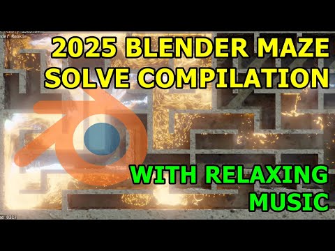 2025 Blender Maze Solve Compilation With Relaxing Music
