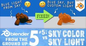 #5: Sky Color vs Sky Light #blender3d #b3d
