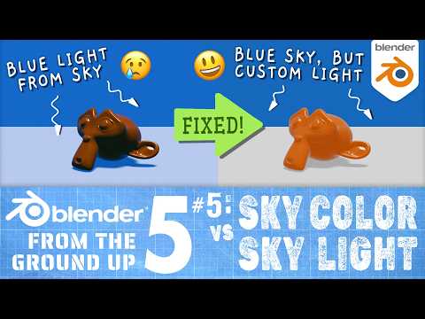 #5: Sky Color vs Sky Light #blender3d #b3d