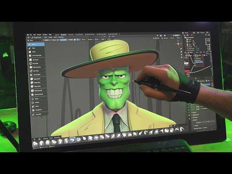 Sculpt with me – 3D Modeling The Mask (Jim Carrey) in Blender
