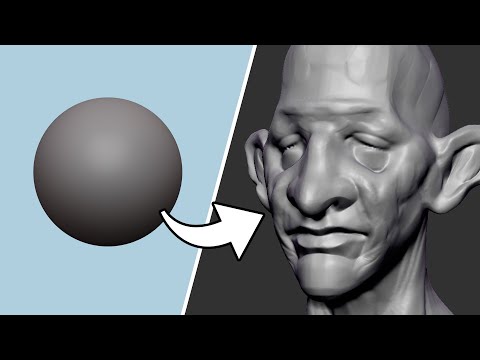I Sculpted This Character Head in Just 13 Minutes—Starting from a Sphere (Real Time)