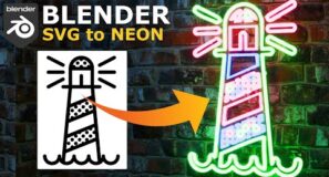 Turn an SVG to Neon sign | Blender Beginner Tutorial