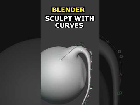 Blender: Sculpt With Curves #3d #blender #blender3d #tutorial