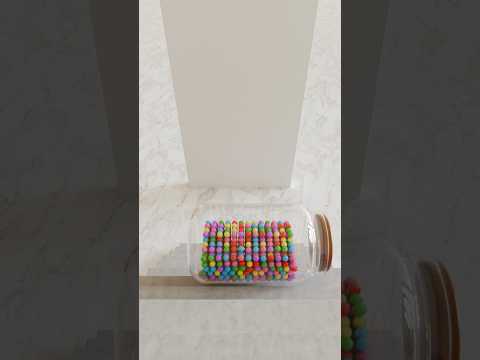 Blender Rigid Body Simulation – Glass Jar with Beads Explosion (Physics Test)