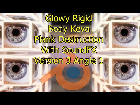 Glowy Rigid Body Keva Plank Destruction With SoundFX Version 3 Angle 2