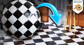 Procedural Checkered Kitchen Marble Floor Material (Blender Tutorial)