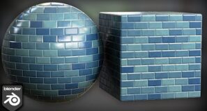 Procedural Blue Tile Wall Material (Blender Tutorial)