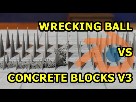Wrecking Ball on Chain vs Concrete Blocks V3