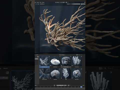 New Coral Geometry Nodes for Blender! #shorts