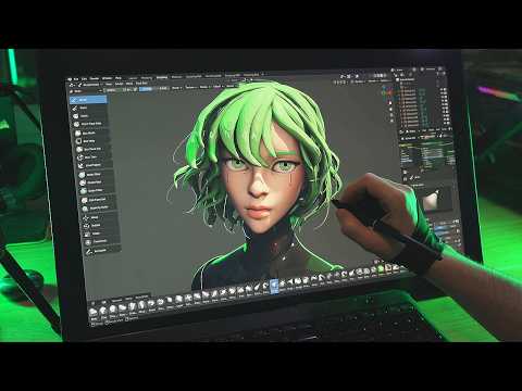 Sculpting Mecha Girl in Blender – 3D Modeling Timelapse