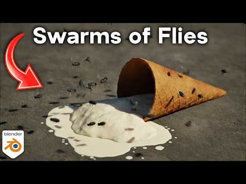 Create Swarms of Flies with Geometry Nodes 🪰 (Blender Tutorial)