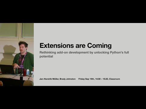 Extensions are Coming: Rethinking addon development by unlocking Python’s… — Blender Conference 2025