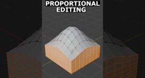 Blender: Try Proportional Editing – Pro Tip #3d #blender #3dmodeling