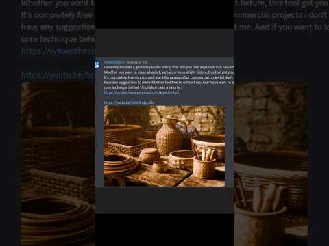 Free Wicker Generation Tool for Blender! #shorts