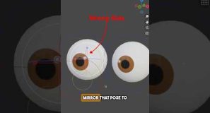 Real eyes realize…not to mirror the specular highlight ⚡️ #b3d #rigging #tutorial