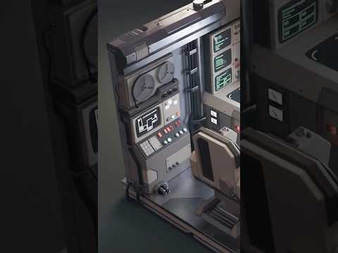 Sci-fi hard surface concept in Blender