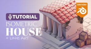 Blender Isometric Line Art House Tutorial | Polygon Runway