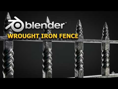 Make an EASY Wrought Iron Fence | Blender Tutorial
