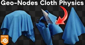 New Geometry Nodes Cloth Physics in Blender 5.2!