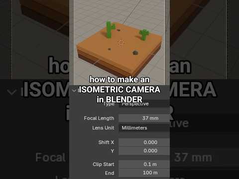 How to make an Isometric Camera in Blender! #tutsbykai #blender #3danimation #tutorial