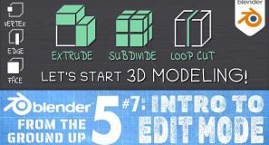 #7: Intro to Edit Mode (Let’s Start 3D Modeling!) #b3d #blender3d