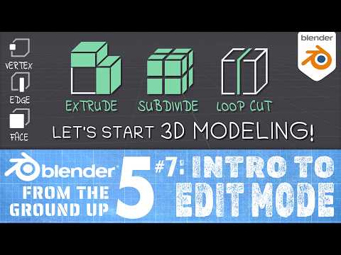 #7: Intro to Edit Mode (Let’s Start 3D Modeling!) #b3d #blender3d