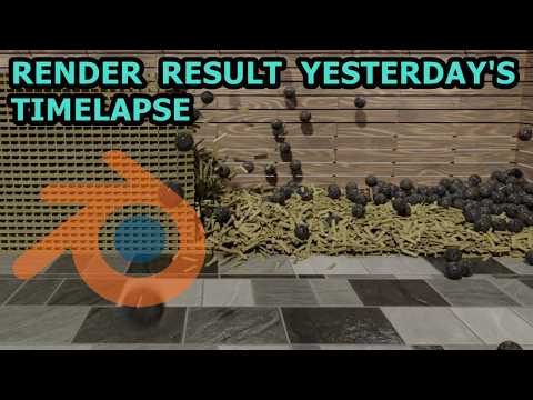 Yesterday’s Timelapse Result Rigid Body Physics Blender