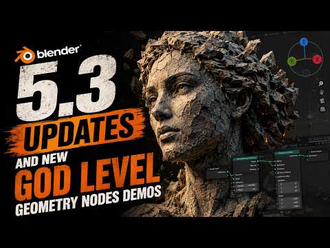 blender 5.3 updates and new god level geometry nodes demos
