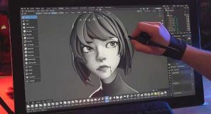 Sculpting a Girl in Blender – 3D Modeling Timelapse (Black and White)
