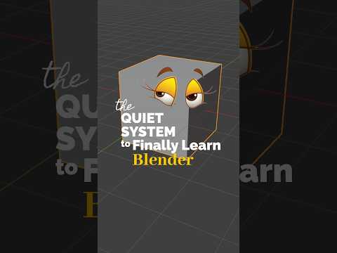 The quiet system to finally learn Blender 🤫