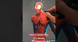 How to sculpt Spider-Man in 1 minute ✍️🕷️⭐️.. #blender3d #sculpting #spiderman