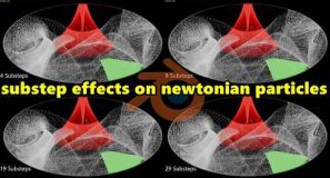 Substeps Effect on Newtonian Particles Blender