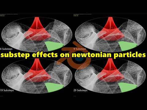 Substeps Effect on Newtonian Particles Blender