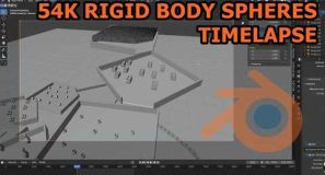 54K Rigid Body Spheres Timelapse Blender