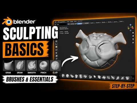Sculpting For Beginners | The Absolute Basics – Blender Tutorial