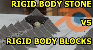 Rigid Body Hovering Stone vs Rigid Body Blocks V1