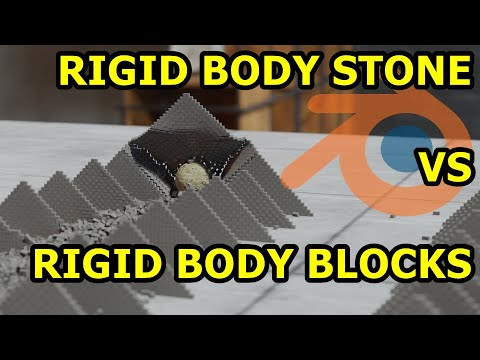 Rigid Body Hovering Stone vs Rigid Body Blocks V1