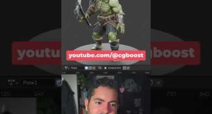 how to change poses of sculpted characters in Blender  #b3d #blender3d