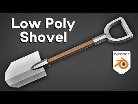 🪏 Blender Beginner 3D Modeling Tutorial: Low Poly Shovel